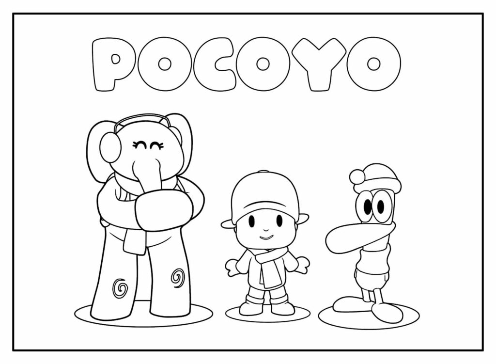 Desenhos de Pocoyo para colorir - Bora Colorir